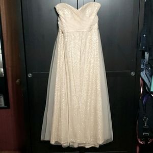 Sorella Vita 8684 Rose Gold Sequin Strapless Dress